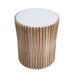Cosmo Casa - Bijzettafel - Lounge en Salon Gebruik - Dennenhout - Natuurlijk Wit