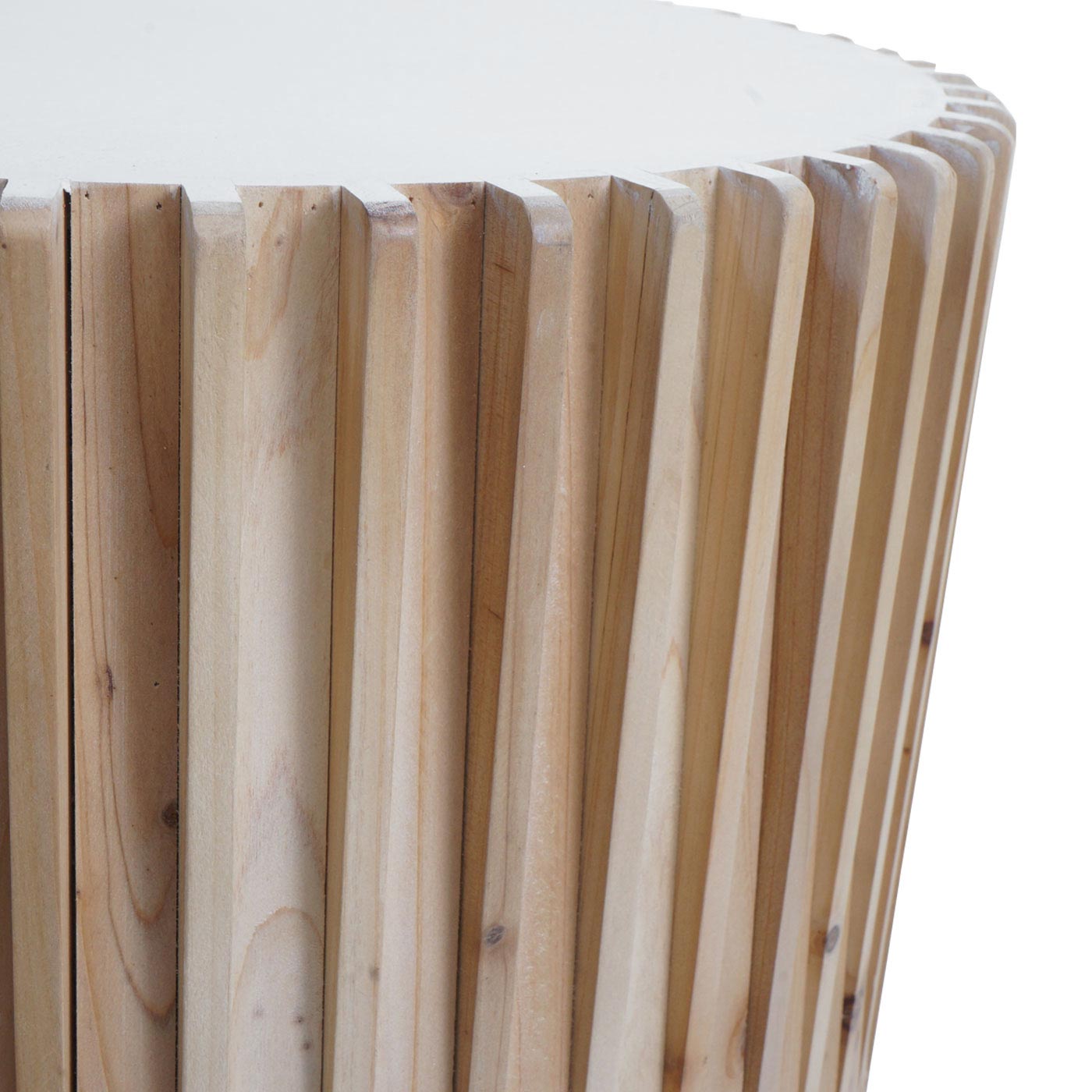 Cosmo Casa - Bijzettafel - Lounge en Salon Gebruik - Dennenhout - Natuurlijk Wit