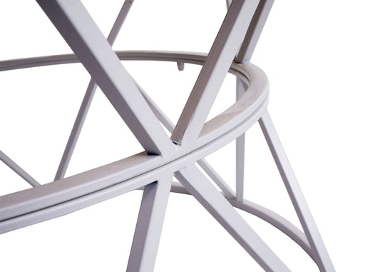 Cosmo Casa - Salontafel - Bijzettafel - Loungetafel - Woonkamertafel - Metaal Frame - Hout - 66cm - Wit