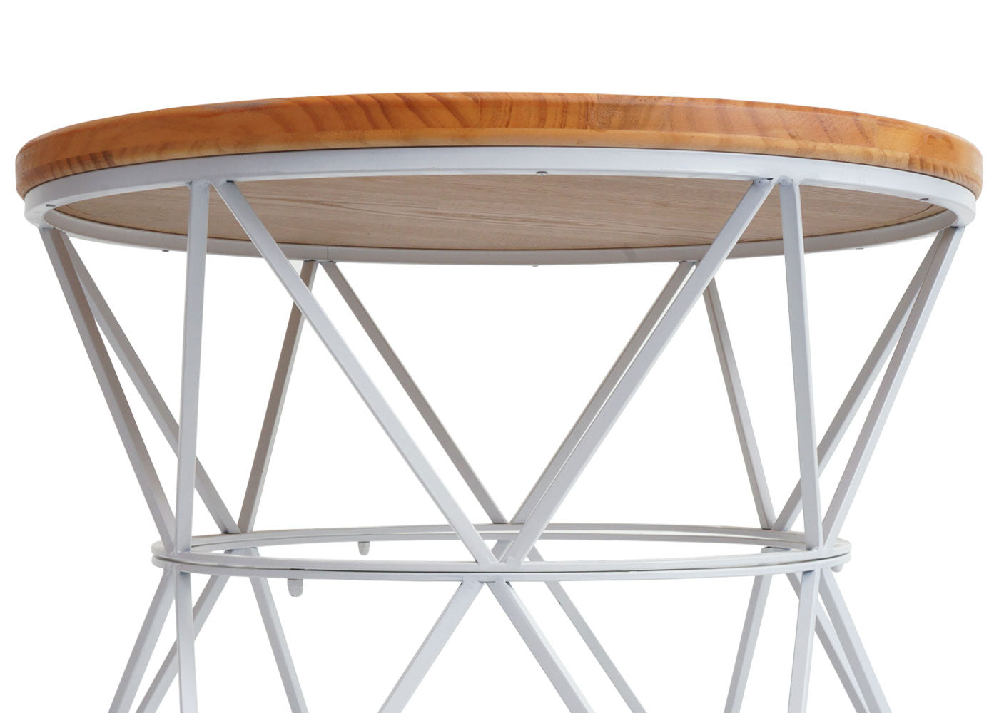 Cosmo Casa - Salontafel - Bijzettafel - Loungetafel - Woonkamertafel - Metaal Frame - Hout - 66cm - Wit