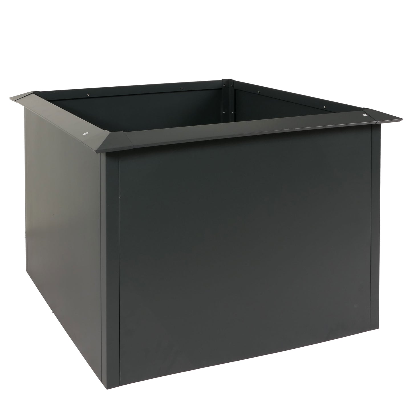 Cosmo Casa - Verhoogd Tuinbed - IJzer - Slakkenrand - 78x110x110 cm - Antraciet