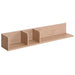 Cosmo Casa - Wandplank - Zwevende Houten Plank met 3 Vakken - Beige