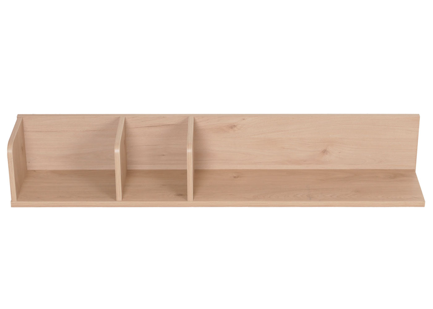 Cosmo Casa - Wandplank - Zwevende Houten Plank met 3 Vakken - Beige