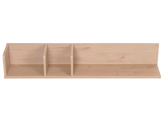 Cosmo Casa - Wandplank - Zwevende Houten Plank met 3 Vakken - Beige