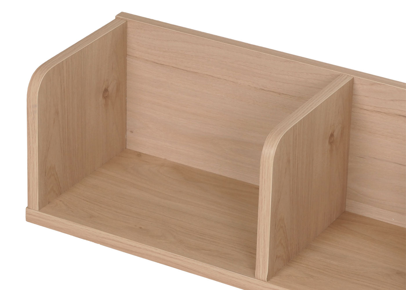 Cosmo Casa - Wandplank - Zwevende Houten Plank met 3 Vakken - Beige