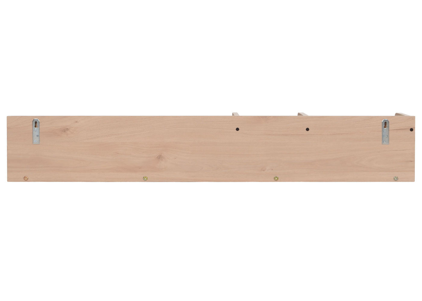 Cosmo Casa - Wandplank - Zwevende Houten Plank met 3 Vakken - Beige
