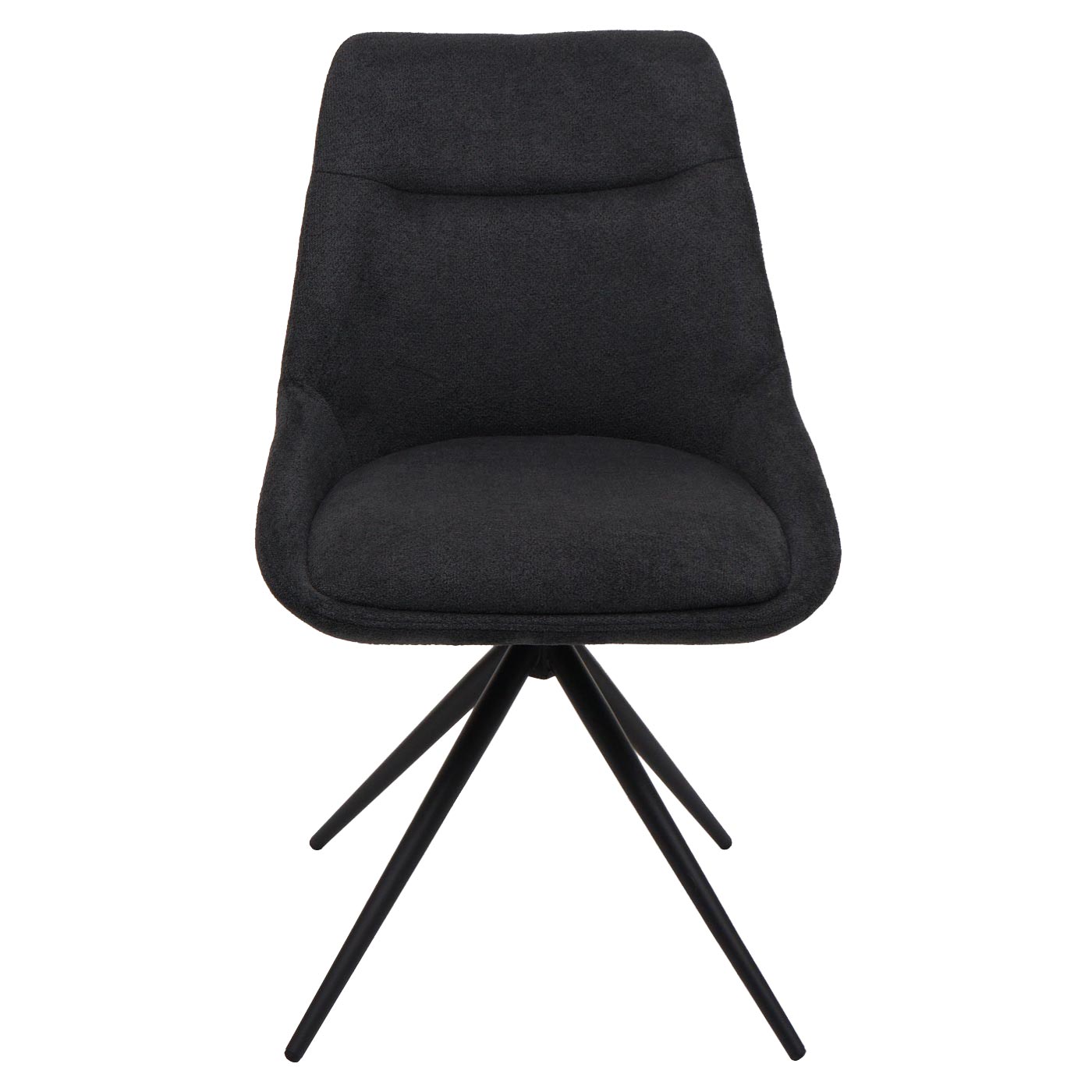 Cosmo Casa - Set van 2 Eetkamerstoelen - Keukenstoel - Draaibaar met Automatische Positionering - Textiel - Antraciet