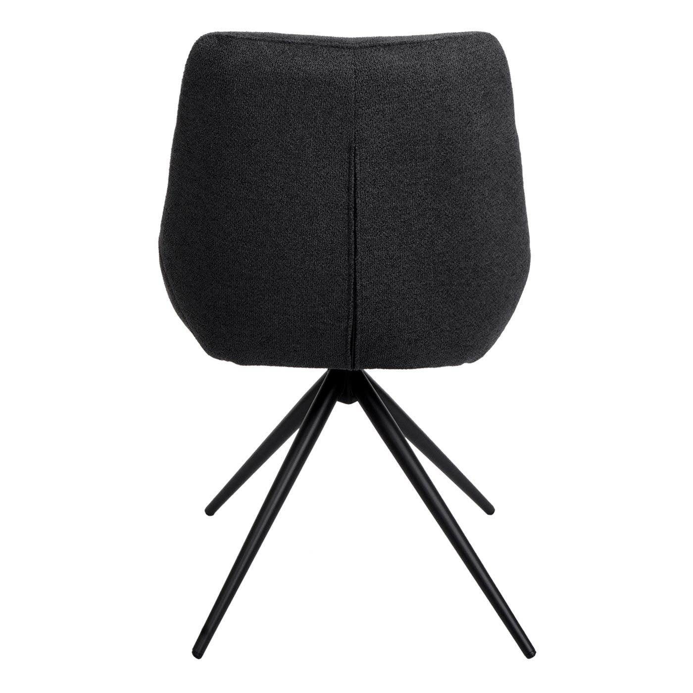 Cosmo Casa - Set van 2 Eetkamerstoelen - Keukenstoel - Draaibaar met Automatische Positionering - Textiel - Antraciet