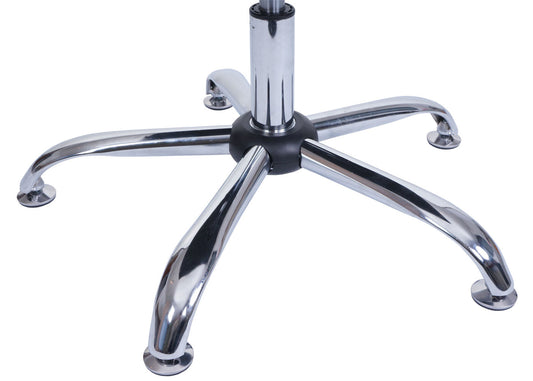 Cosmo Casa - Eetkamerstoel - Verstelbaar - Metaal & Textiel - Crème