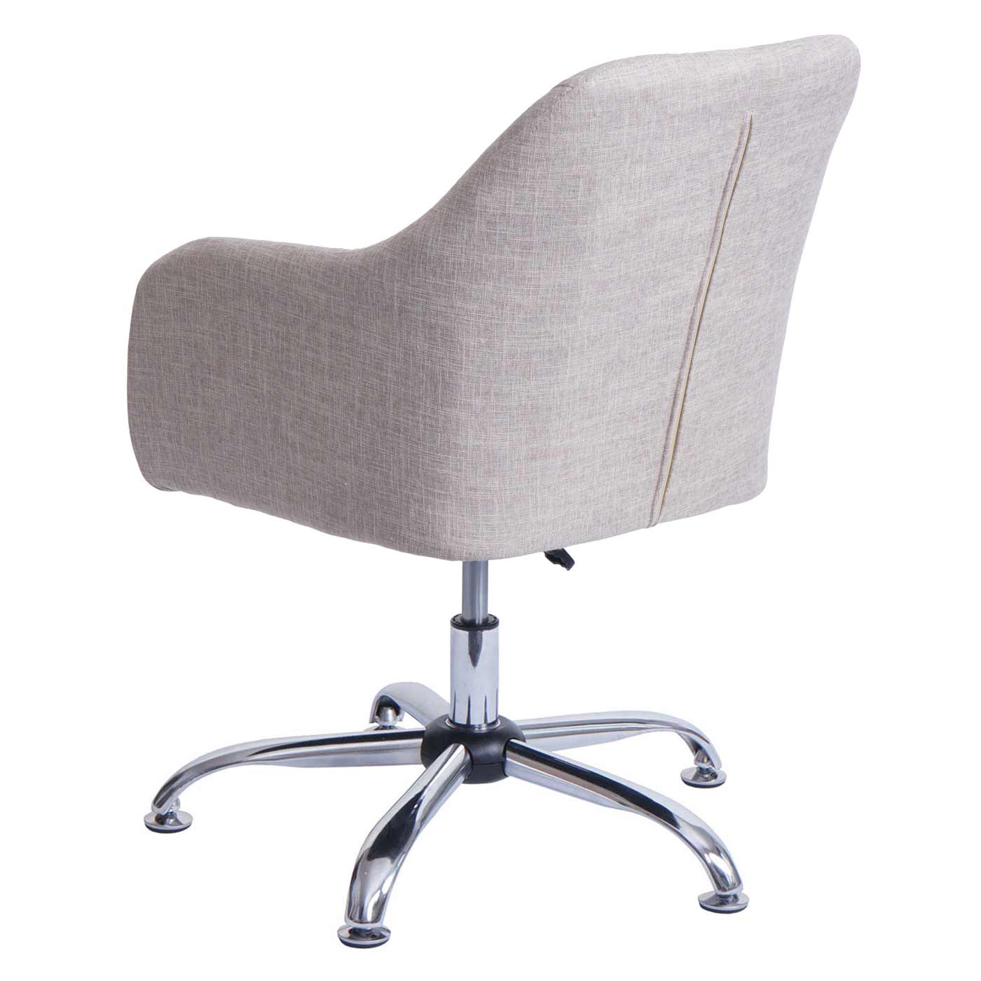 Cosmo Casa - Eetkamerstoel - Verstelbaar - Metaal & Textiel - Crème