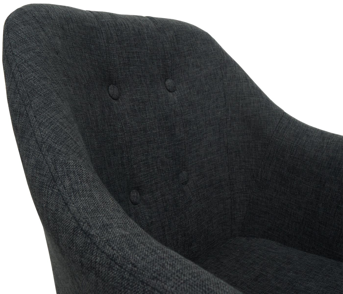 Cosmo Casa - Eetkamerstoel - Verstelbaar - Metaal & Textiel - Donkergrijs