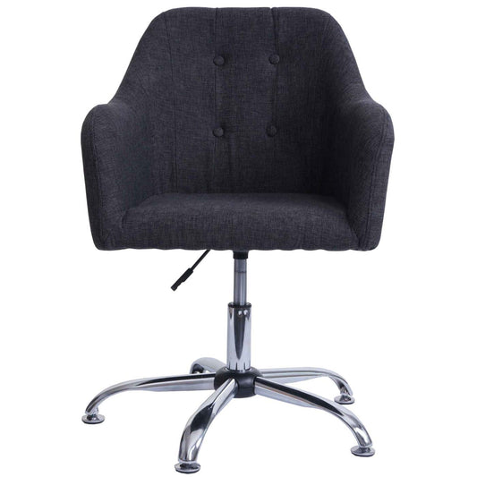 Cosmo Casa - Eetkamerstoel - Verstelbaar - Metaal & Textiel - Donkergrijs