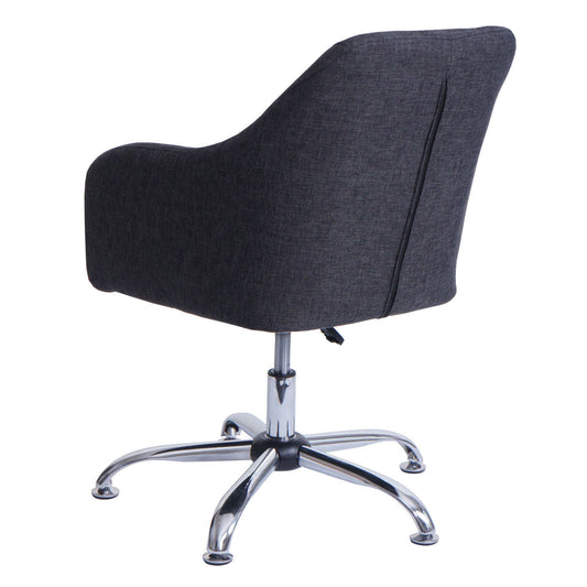 Cosmo Casa - Eetkamerstoel - Verstelbaar - Metaal & Textiel - Donkergrijs