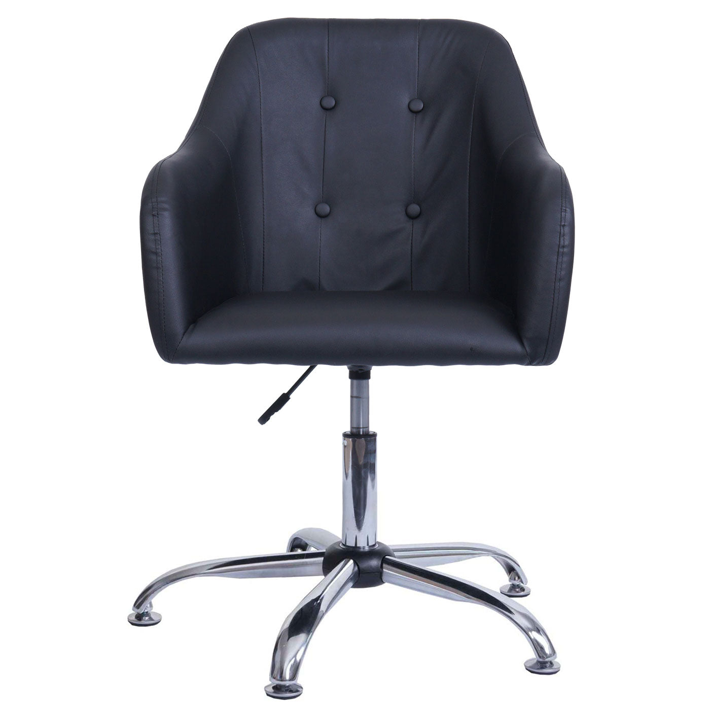 Cosmo Casa - Eetkamerstoel - Verstelbaar - Metaal & Kunstleer - Zwart