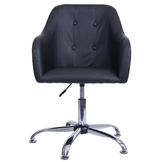 Cosmo Casa - Eetkamerstoel - Verstelbaar - Metaal & Kunstleer - Zwart