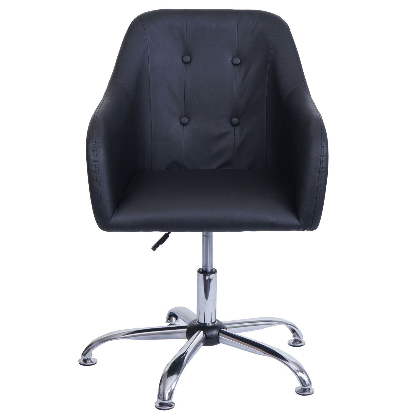 Cosmo Casa - Eetkamerstoel - Verstelbaar - Metaal & Kunstleer - Zwart