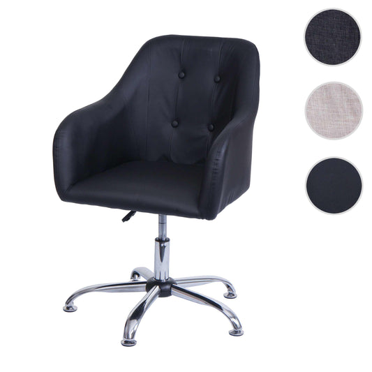 Cosmo Casa - Eetkamerstoel - Verstelbaar - Metaal & Kunstleer - Zwart