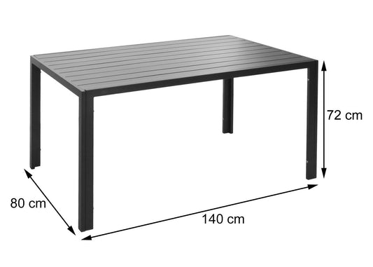 Cosmo Casa - Eettafel voor Buiten - Weerbestendig Aluminium - Lichtgrijs