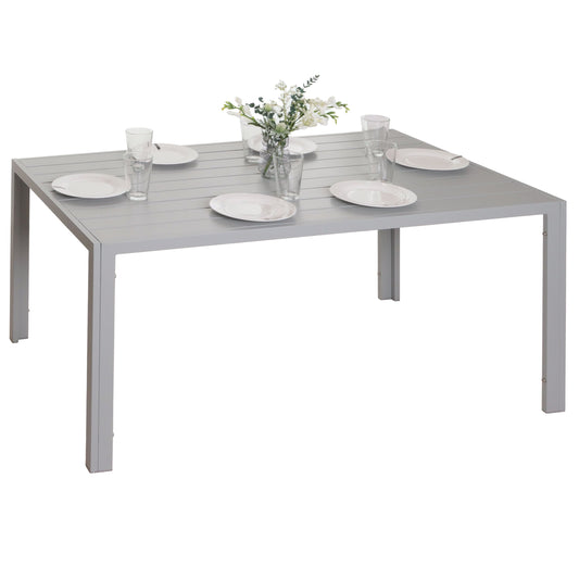 Cosmo Casa - Eettafel voor Buiten - Weerbestendig Aluminium - Lichtgrijs