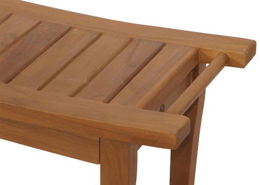 Cosmo Casa - Teakhouten Kruk - Houten Krukbank - Douchekruk - Hoogwaardig B-Kwaliteit Teak Kernhout - 20-30 Jaar - 51x60x30cm