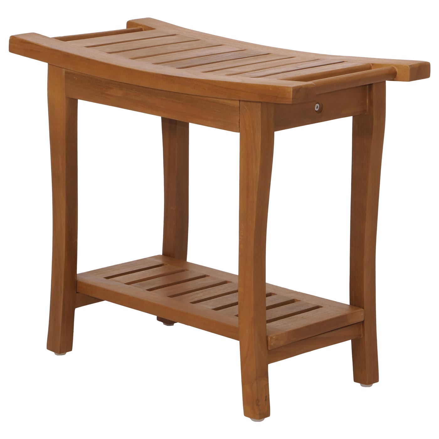 Cosmo Casa - Teakhouten Kruk - Houten Krukbank - Douchekruk - Hoogwaardig B-Kwaliteit Teak Kernhout - 20-30 Jaar - 51x60x30cm