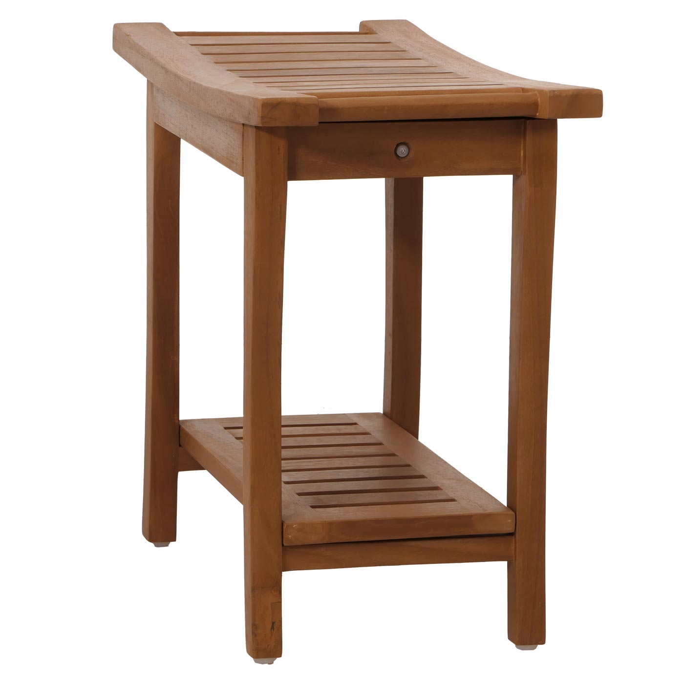 Cosmo Casa - Teakhouten Kruk - Houten Krukbank - Douchekruk - Hoogwaardig B-Kwaliteit Teak Kernhout - 20-30 Jaar - 51x60x30cm