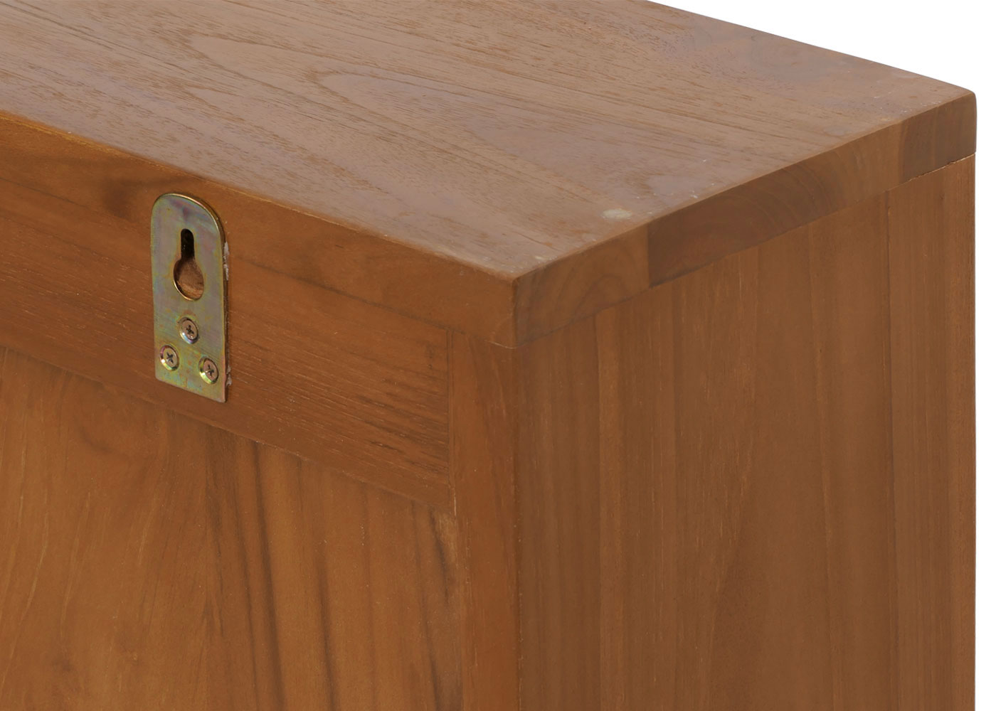 Cosmo Casa - Teak Spiegelkast - Badkamerspiegelkast - Hoogwaardig B-Kwaliteit Teak Kernhout - 20-30 Jaar - 70x100x20cm