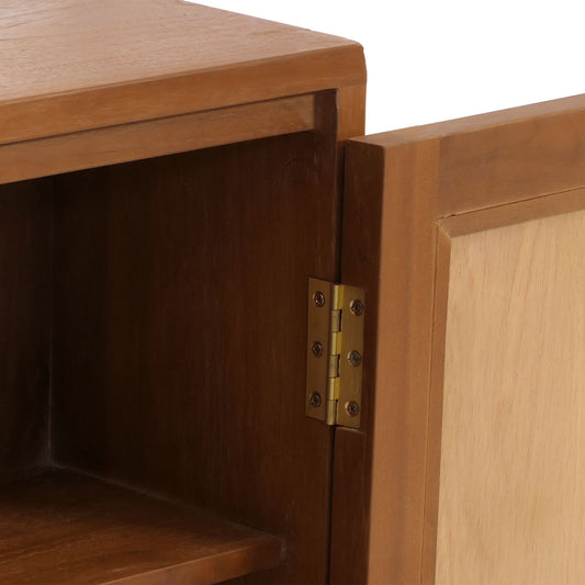 Cosmo Casa - Teak Spiegelkast - Badkamerspiegelkast - Hoogwaardig B-Kwaliteit Teak Kernhout - 20-30 Jaar - 70x100x20cm