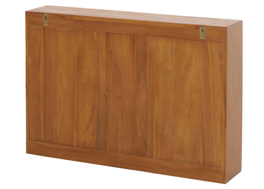 Cosmo Casa - Teak Spiegelkast - Badkamerspiegelkast - Hoogwaardig B-Kwaliteit Teak Kernhout - 20-30 Jaar - 70x100x20cm