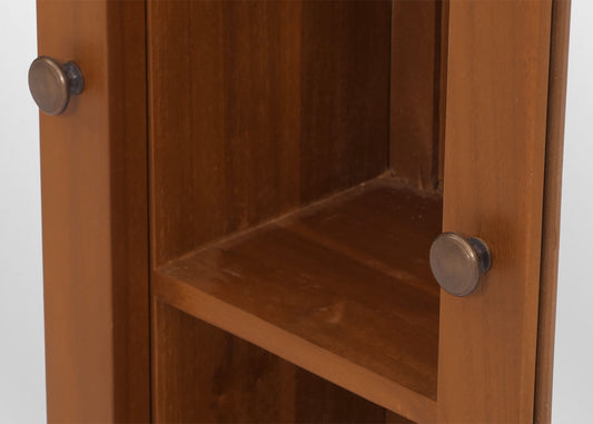 Cosmo Casa - Teak Spiegelkast - Badkamerspiegelkast - Hoogwaardig B-Kwaliteit Teak Kernhout - 20-30 Jaar - 70x80x20cm