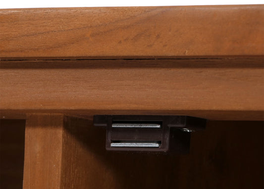 Cosmo Casa - Teak Spiegelkast - Badkamerspiegelkast - Hoogwaardig B-Kwaliteit Teak Kernhout - 20-30 Jaar - 70x80x20cm