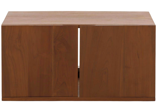Cosmo Casa - Teak Wastafelkast - Hoogwaardig B-Kwaliteit Teak Kernhout - 20-30 Jaar - 40x80x40cm