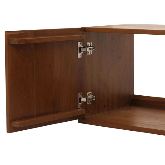 Cosmo Casa - Teak Wastafelkast - Hoogwaardig B-Kwaliteit Teak Kernhout - 20-30 Jaar - 40x80x40cm