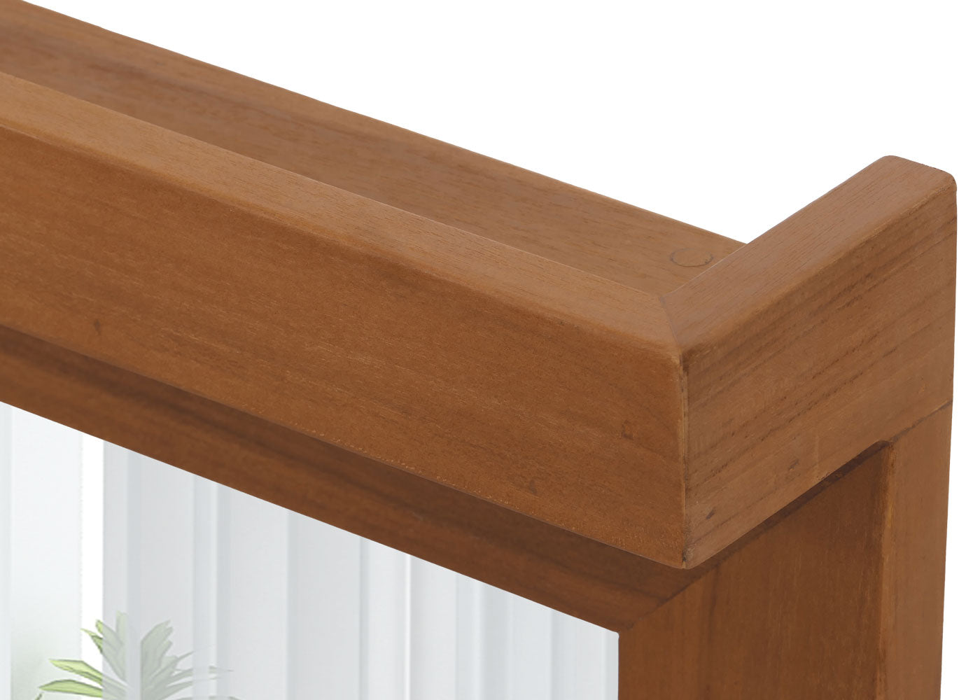 Cosmo Casa - Teak Wandspiegel - Badkamer-Gangspiegel - Houten Frame - Hoogwaardig B-Kwaliteit Teak Kernhout - 20-30 Jaar - 70x100cm