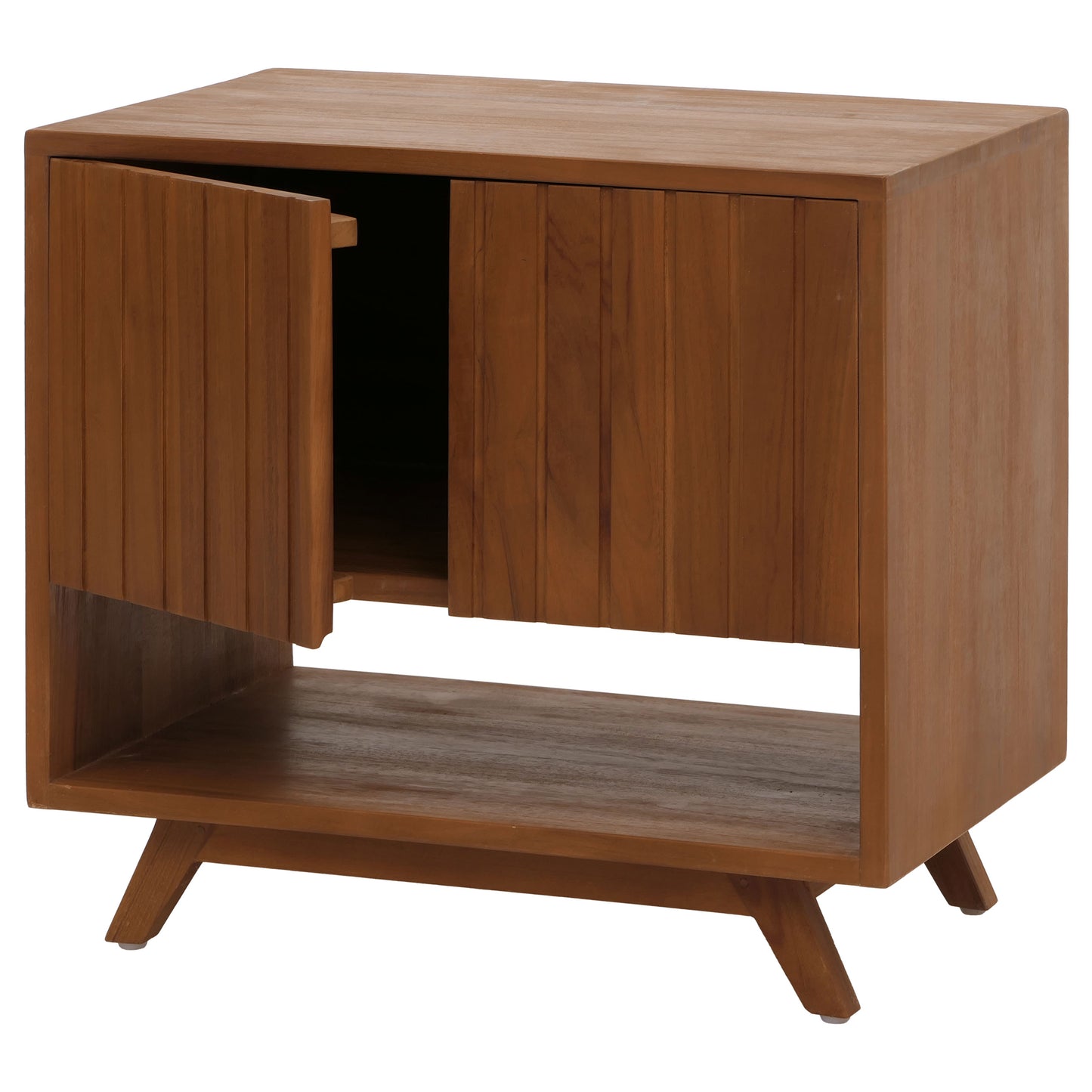 Cosmo Casa - Teak Wastafelkast - Hoogwaardig B-Kwaliteit Teak Kernhout - 20-30 Jaar - 61x65x40cm