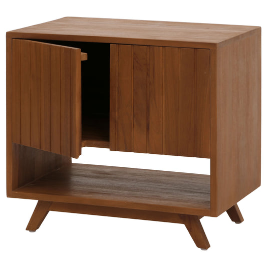 Cosmo Casa - Teak Wastafelkast - Hoogwaardig B-Kwaliteit Teak Kernhout - 20-30 Jaar - 61x65x40cm