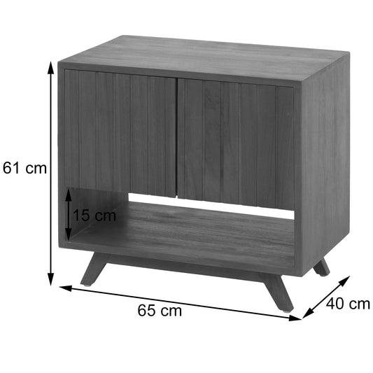 Cosmo Casa - Teak Wastafelkast - Hoogwaardig B-Kwaliteit Teak Kernhout - 20-30 Jaar - 61x65x40cm