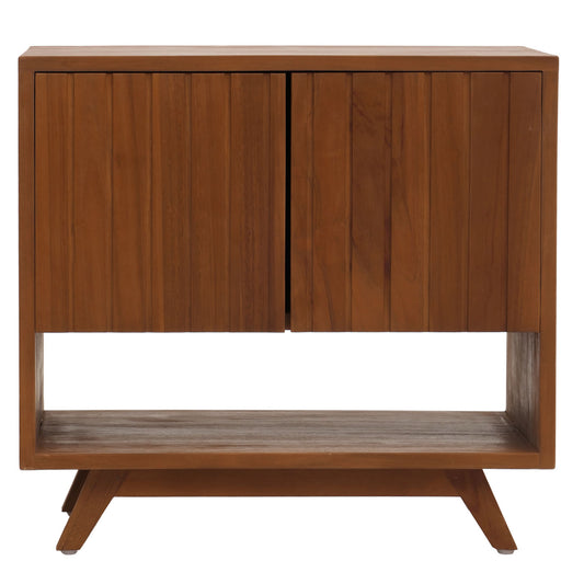 Cosmo Casa - Teak Wastafelkast - Hoogwaardig B-Kwaliteit Teak Kernhout - 20-30 Jaar - 61x65x40cm