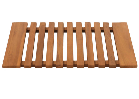 Cosmo Casa - Teak Badmat - Douchemat - Massief Teak Kernhout - B-Kwaliteit - 20–30 Jaar Oud