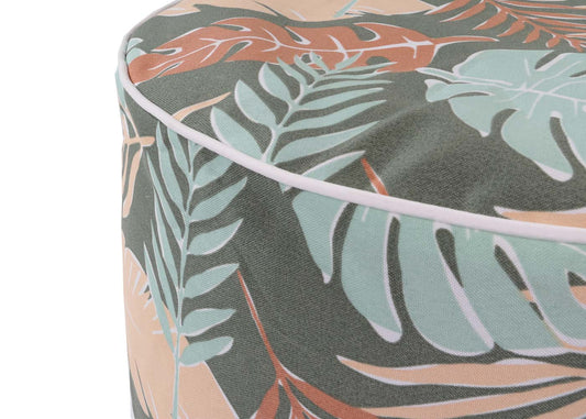 Cosmo Casa - Kruk - Poef Zitkussen - Zitzak - Tuinkruk - Opblaasbaar - Binnen/Buiten - Gesponnen Poly - 29 x 55 cm - Bladontwerp