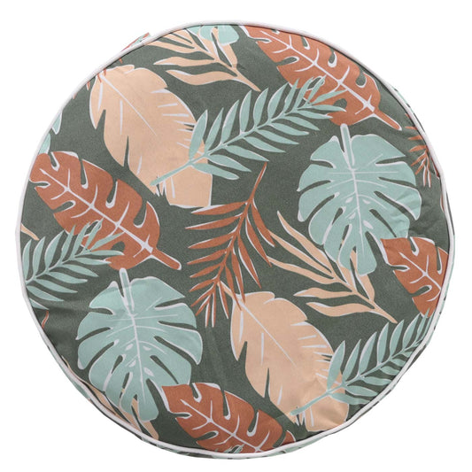 Cosmo Casa - Kruk - Poef Zitkussen - Zitzak - Tuinkruk - Opblaasbaar - Binnen/Buiten - Gesponnen Poly - 29 x 55 cm - Bladontwerp