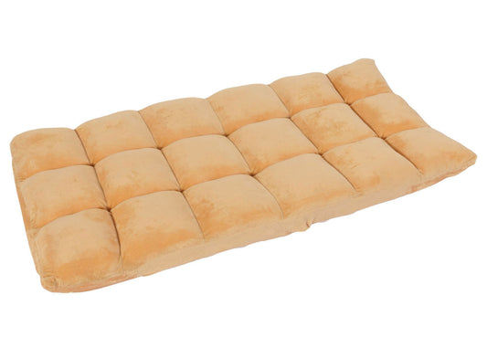 Cosmo Casa - Vloerstoel - Inklapbaar met 6 Relaxposities - Fluwelen Frame - Lichtbruin