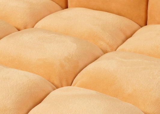 Cosmo Casa - Vloerstoel - Inklapbaar met 6 Relaxposities - Fluwelen Frame - Lichtbruin