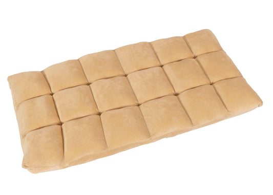 Cosmo Casa - Vloerstoel - Inklapbaar met 6 Relaxposities - Fluwelen Frame - Beige