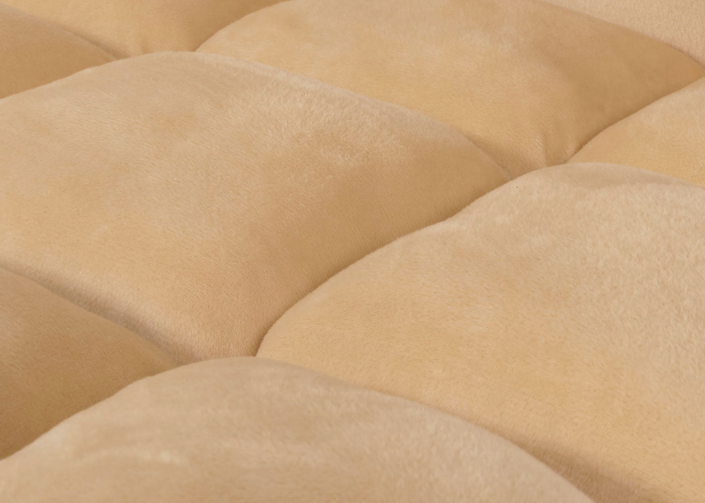 Cosmo Casa - Vloerstoel - Inklapbaar met 6 Relaxposities - Fluwelen Frame - Beige