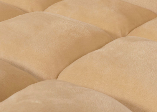 Cosmo Casa - Vloerstoel - Inklapbaar met 6 Relaxposities - Fluwelen Frame - Beige