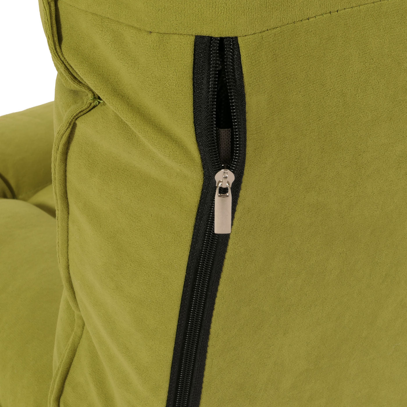 Cosmo Casa - Vloerstoel - Inklapbaar met 6 Relaxposities - Fluwelen Frame - Groen