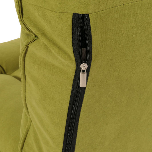 Cosmo Casa - Vloerstoel - Inklapbaar met 6 Relaxposities - Fluwelen Frame - Groen