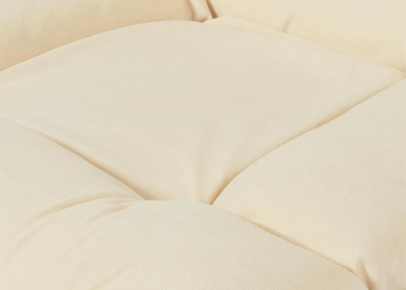 Cosmo Casa - Vloerstoel - Inklapbaar met 6 Relaxposities - Fluwelen Frame - Beige