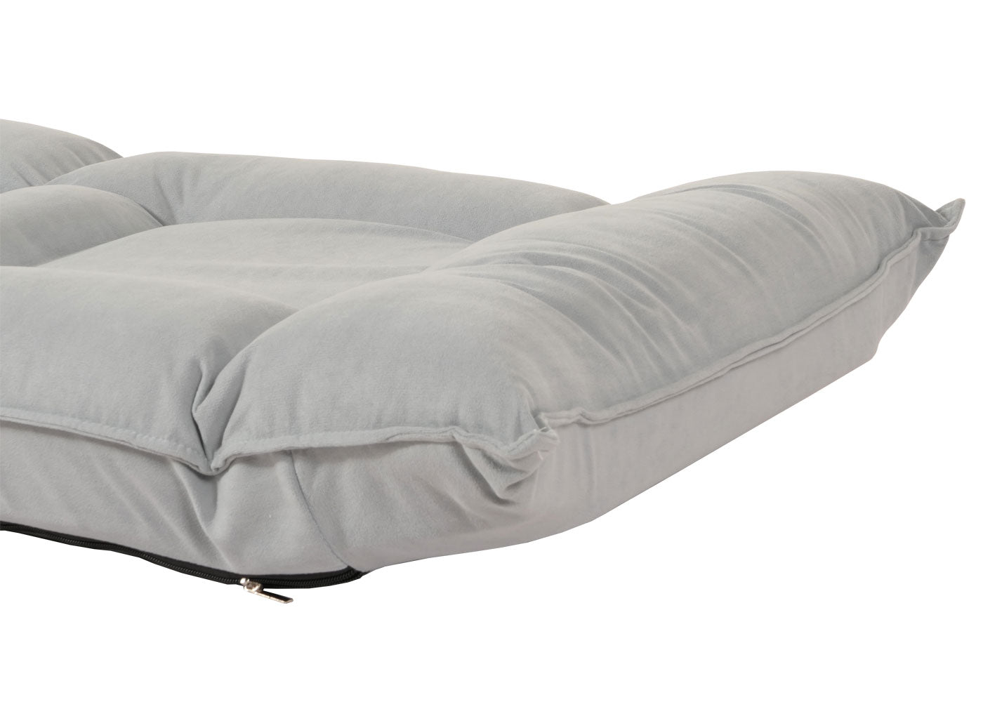 Cosmo Casa - Vloerstoel - Inklapbaar met 6 Relaxposities - Fluwelen Frame - Lichtgrijs